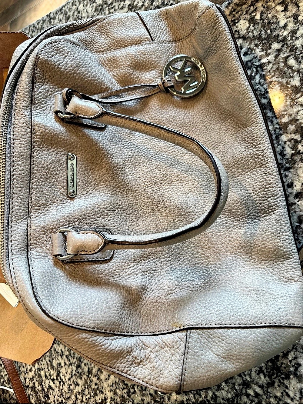 Michael Kors Leather Satchel in Brown